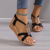 Sandales Femme Bride Bijou Décontractées