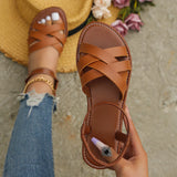Sandales Femme Cuir Tressé Confortables