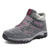 Baskets d'Hiver Femme Fourrées – Chaussures de Marche Sportives et Thermiques