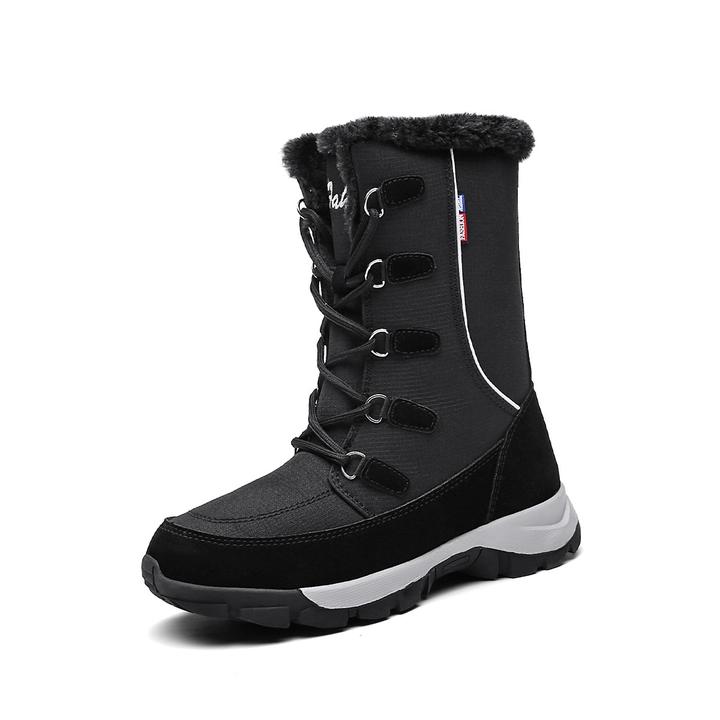 Bottes de Neige Femme Imperméables Montantes – à Lacets et Fourrure