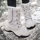 Bottes de Neige Femme Imperméables Montantes – à Lacets et Fourrure