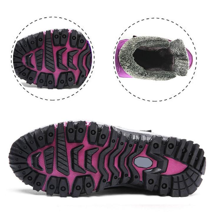Baskets d'Hiver Femme Fourrées – Chaussures de Marche Sportives et Thermiques