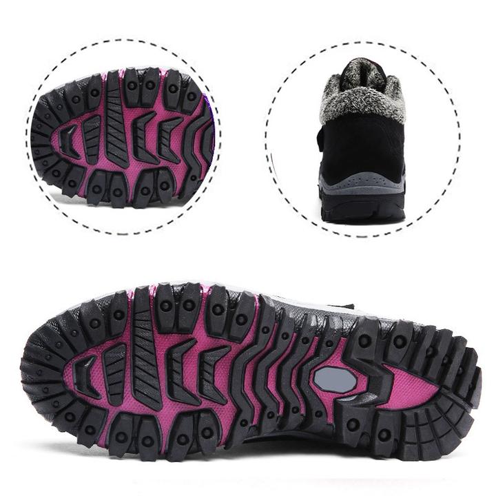 Baskets d'Hiver Femme Fourrées – Chaussures de Marche Sportives et Thermiques