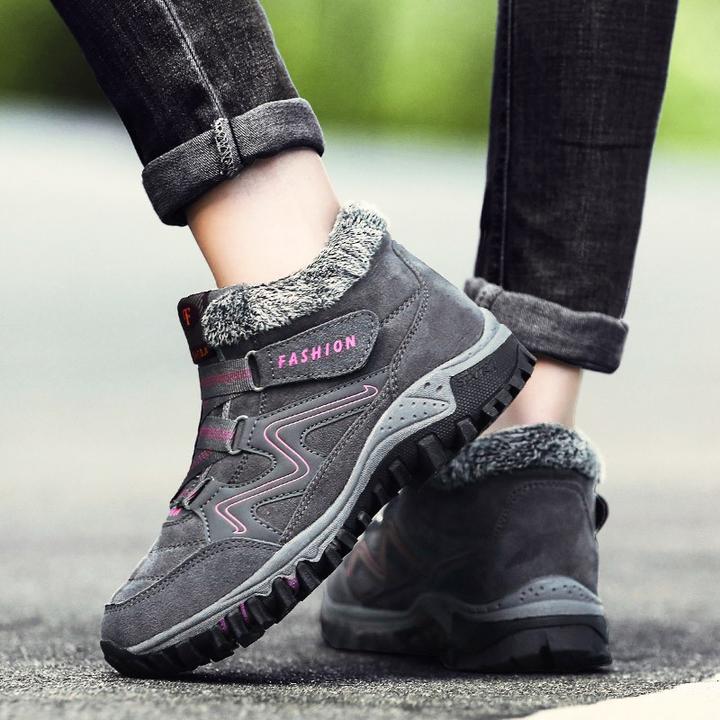 Baskets d'Hiver Femme Fourrées – Chaussures de Marche Sportives et Thermiques