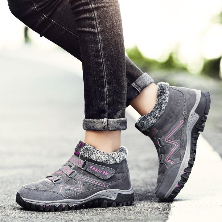 Baskets d'Hiver Femme Fourrées – Chaussures de Marche Sportives et Thermiques