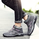 Baskets d'Hiver Femme Fourrées – Chaussures de Marche Sportives et Thermiques