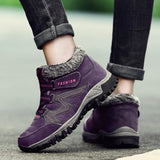 Baskets d'Hiver Femme Fourrées – Chaussures de Marche Sportives et Thermiques