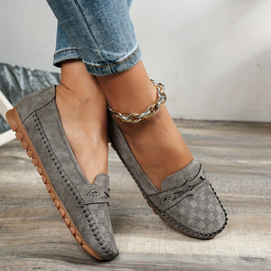 Mocassins Souples et Respirants à Bout Rond, Confort Quotidien Décontracté & Bureau