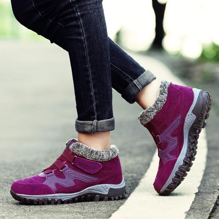 Baskets d'Hiver Femme Fourrées – Chaussures de Marche Sportives et Thermiques