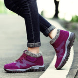 Baskets d'Hiver Femme Fourrées – Chaussures de Marche Sportives et Thermiques