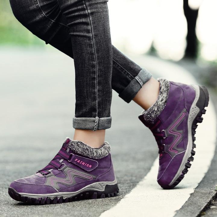 Baskets d'Hiver Femme Fourrées – Chaussures de Marche Sportives et Thermiques