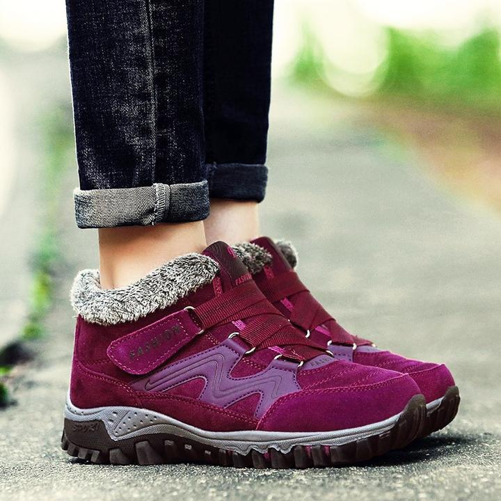 Baskets d'Hiver Femme Fourrées – Chaussures de Marche Sportives et Thermiques