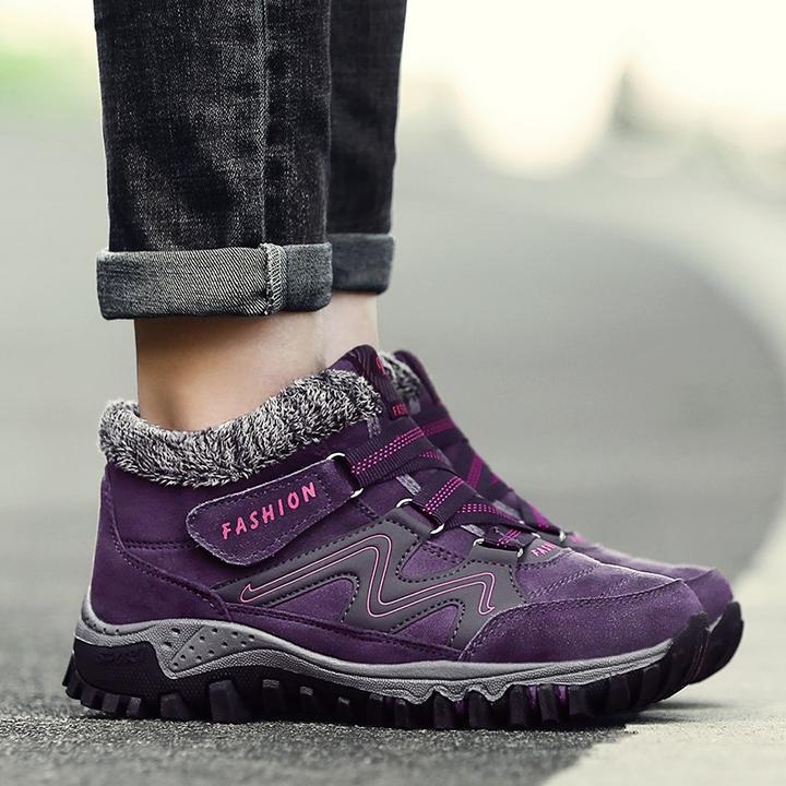 Baskets d'Hiver Femme Fourrées – Chaussures de Marche Sportives et Thermiques
