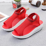 Sandales compensées femme respirantes – sandales de marche sport mesh