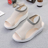 Sandales compensées femme respirantes – sandales de marche sport mesh