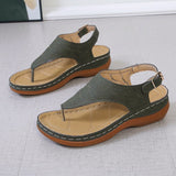 Sandales entre-doigts femme compensées – nu-pieds confort ajustables