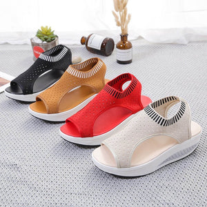 Sandales compensées femme respirantes – sandales de marche sport mesh