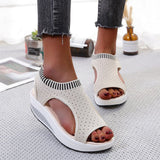 Sandales compensées femme respirantes – sandales de marche sport mesh