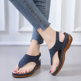 Sandales entre-doigts femme compensées – nu-pieds confort ajustables