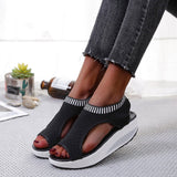 Sandales compensées femme respirantes – sandales de marche sport mesh