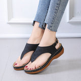 Sandales entre-doigts femme compensées – nu-pieds confort ajustables
