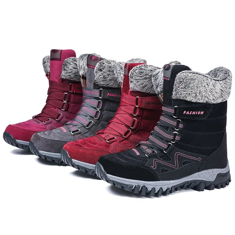 Bottes de Neige Femme Orthopédiques Randonnée Thermiques