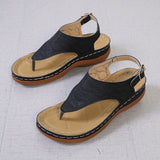 Sandales entre-doigts femme compensées – nu-pieds confort ajustables