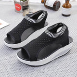Sandales compensées femme respirantes – sandales de marche sport mesh