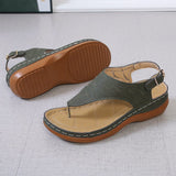 Sandales entre-doigts femme compensées – nu-pieds confort ajustables