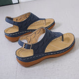 Sandales entre-doigts femme compensées – nu-pieds confort ajustables