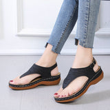 Sandales entre-doigts femme compensées – nu-pieds confort ajustables