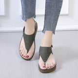 Sandales entre-doigts femme compensées – nu-pieds confort ajustables