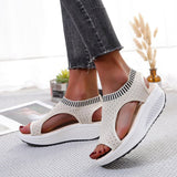 Sandales compensées femme respirantes – sandales de marche sport mesh