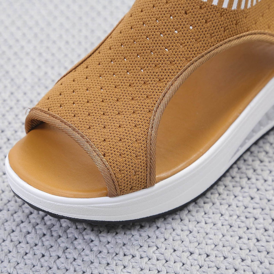 Sandales compensées femme respirantes – sandales de marche sport mesh