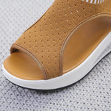 Sandales compensées femme respirantes – sandales de marche sport mesh