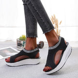 Sandales compensées femme respirantes – sandales de marche sport mesh