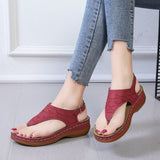 Sandales entre-doigts femme compensées – nu-pieds confort ajustables