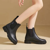 Bottes de Pluie Femme Imperméables Mi-Mollet à Semelle Antidérapante