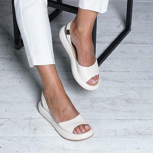 Sandales femme confort été – sandales plates ouvertes à enfiler