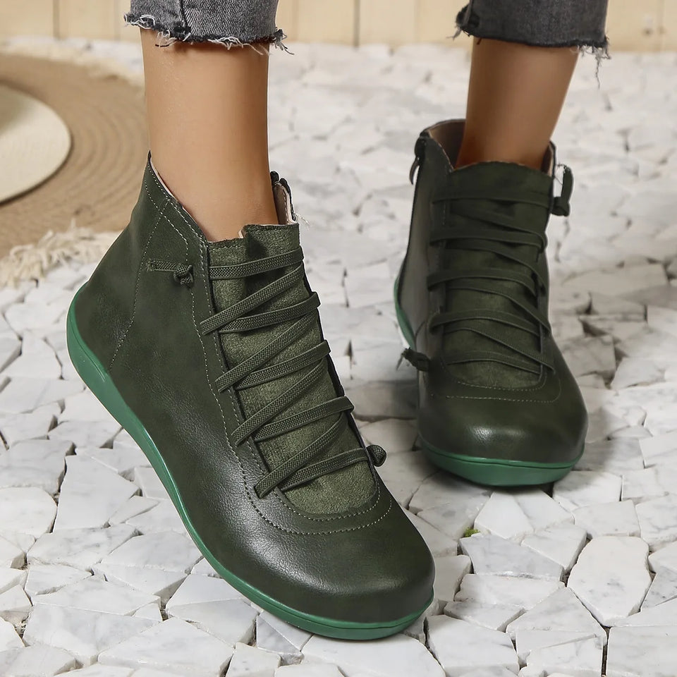 Bottines Femme en Cuir Artisanales – Bottes Courtes Faites Main