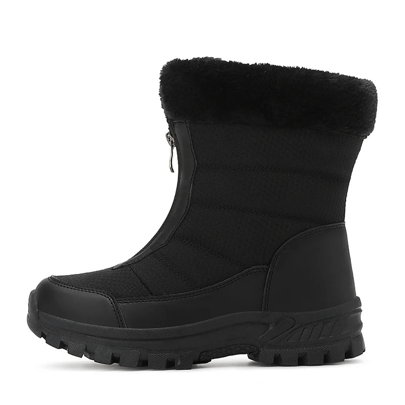 Bottes de Neige Femme Fourrées Chaudes Antidérapantes