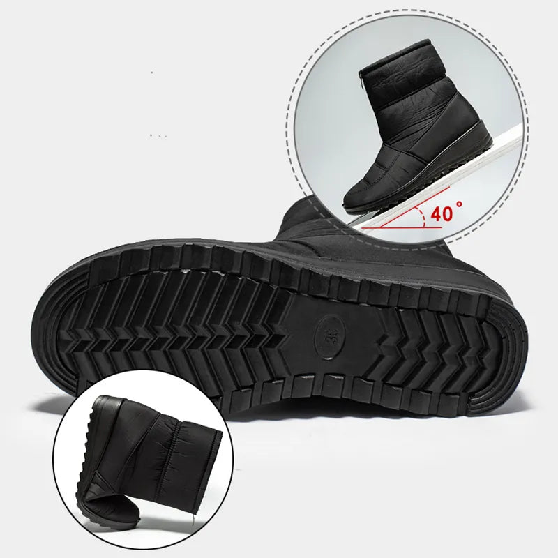 Bottes Orthopédiques Femme à Fermeture Latérale Fourrées