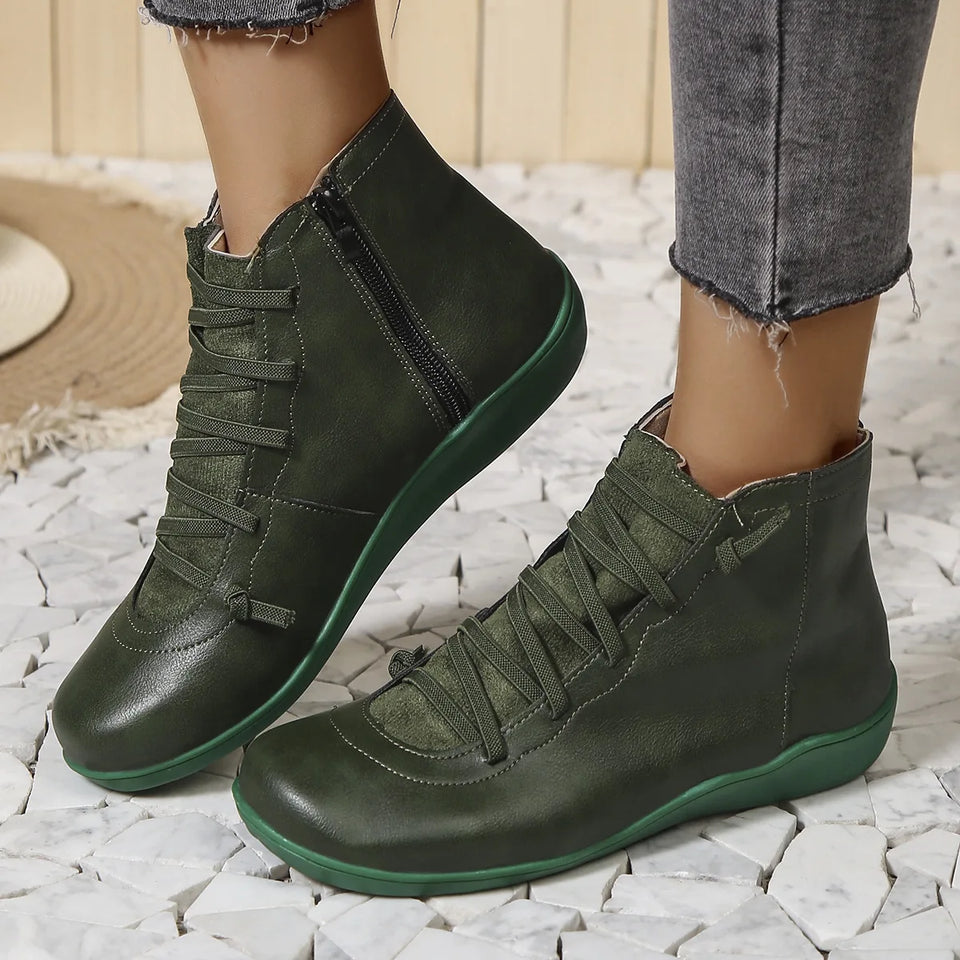 Bottines Femme en Cuir Artisanales – Bottes Courtes Faites Main