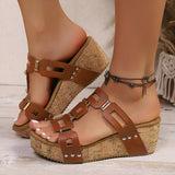 OLYMPIA – Sandales Compensées Liège & Brides Sculptées, Collection Été 2026