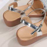 Sandales à talon bloc femme – sandales dorées à brides cheville pour soirée