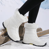 Bottes de Neige Femme Fourrées Chaudes Antidérapantes