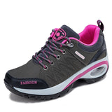 Baskets Femme en Cuir Imperméables à Plateforme – Chaussures de Marche Antidérapantes