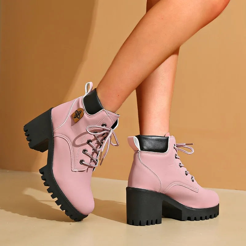 Bottines Femme à Talon Épais