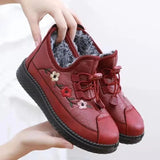 Chaussures Hiver Femme Basse Fourrées Confort Fleurs