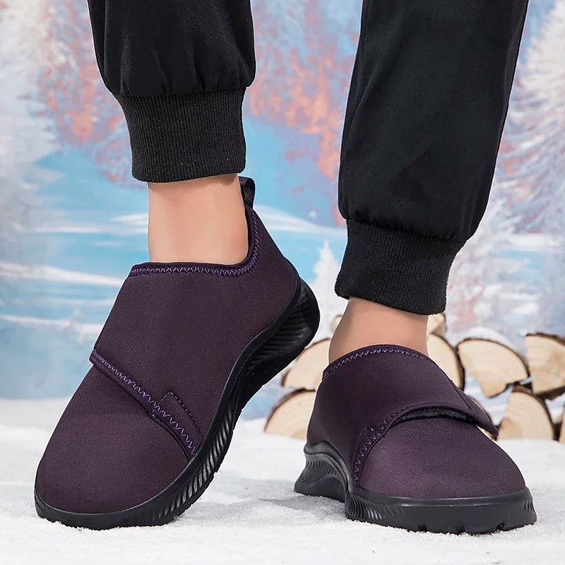 Bottes Femme Confort Pieds Larges – Doublées Chaudes à Enfiler